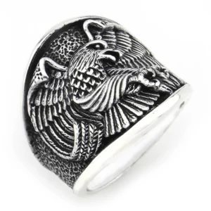 925 Sterling Silver Oxidized Skull Men Ring 21