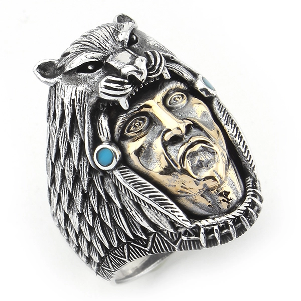 925 Sterling Silver Oxidized Antique Men Ring 5