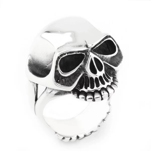925 Sterling Silver Oxidized Skull Men Ring 45