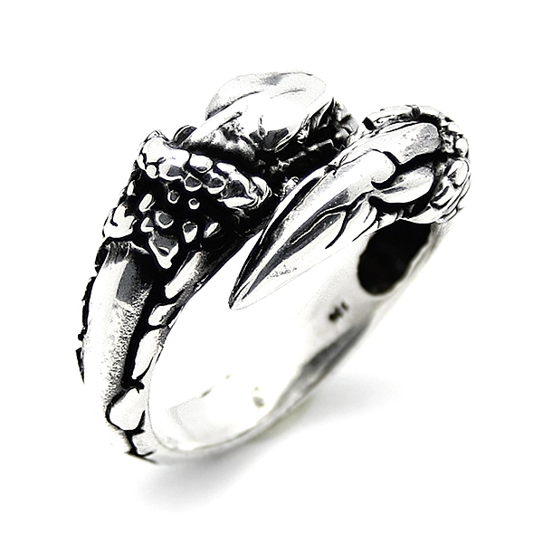 925 Sterling Silver Oxidized Claw Men Ring 4