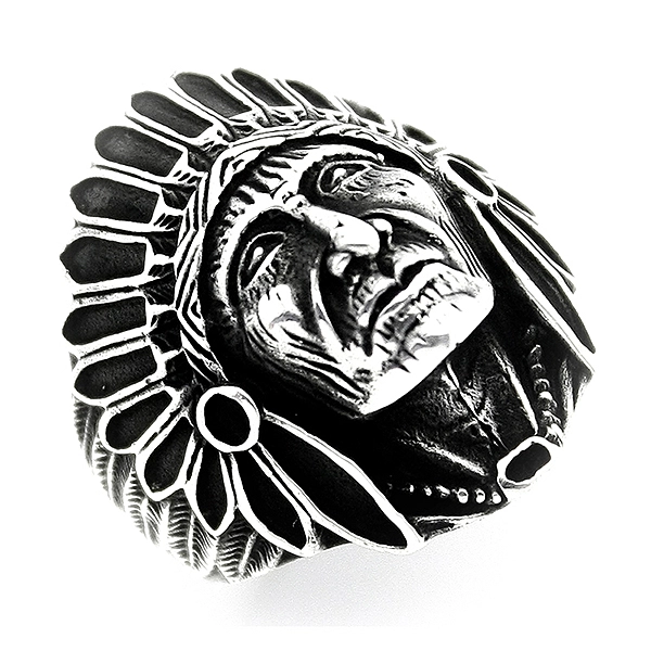925 Sterling Silver Oxidized Indian Men Ring 2