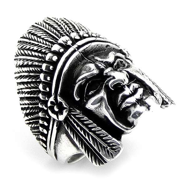 925 Sterling Silver Oxidized Indian Men Ring 3