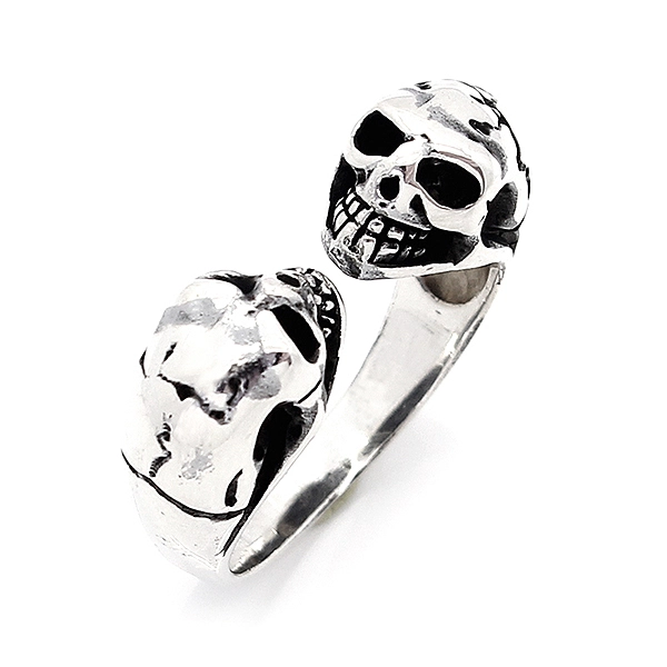 925 Sterling Silver Oxidized Skull Men Ring 26