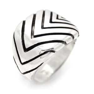 925 Sterling Silver Oxidized IYI Men Ring 3