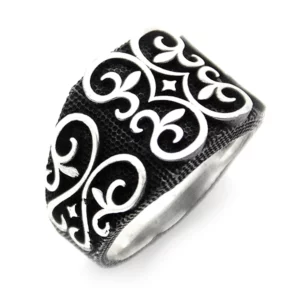 925 Sterling Silver Oxidized Arabic Word Men Ring