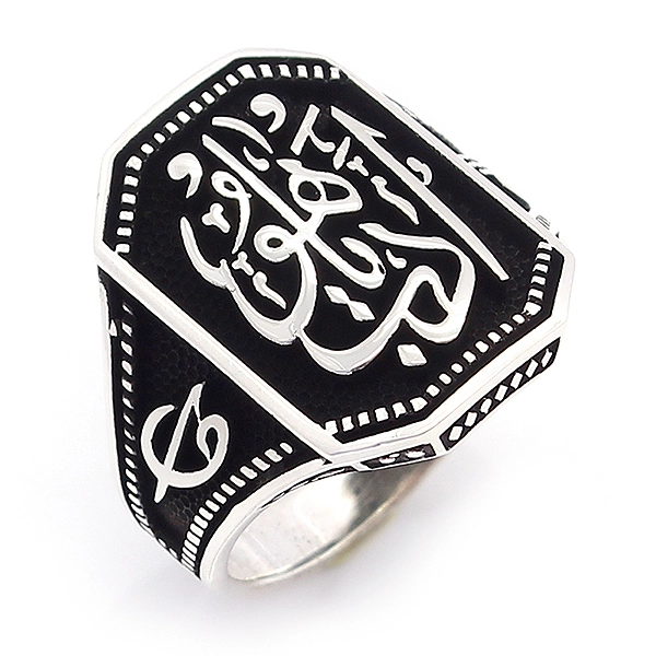 925 Sterling Silver Oxidized Anchor Men Ring