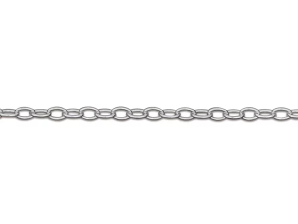 Sterling Silver 1.3mm Trace Chain 16"/40cm 100% Recycled Silver
