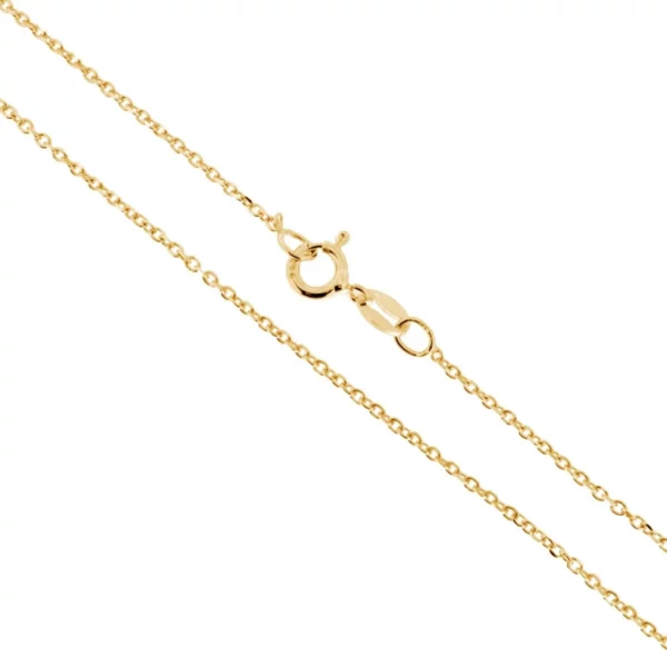Sterling Silver 1.4mm Diamond Cut Trace Chain gold