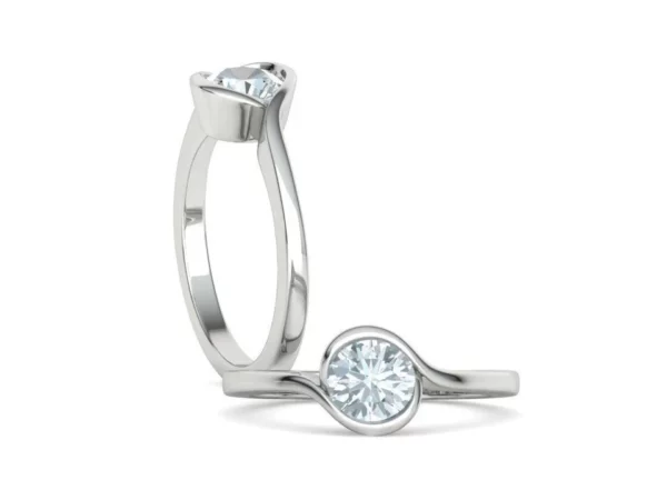 1ct Stone Bypass Engagement Ring