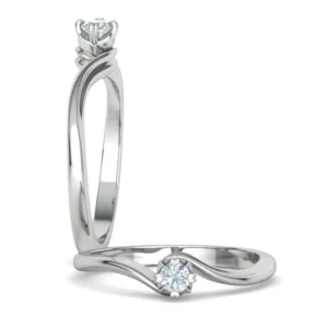 Solitaire Promise Ring Bypass Shank Design