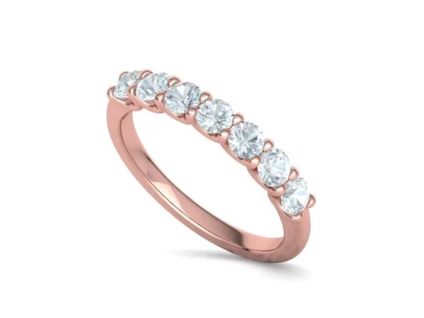 7 Stone Diamond Half Eternity Ring