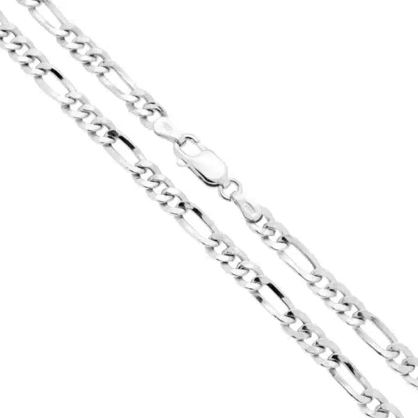 Sterling Silver 4,3 mm Figaro Chain