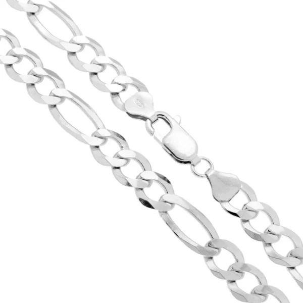 Sterling Silver 8,5mm Figaro Chain