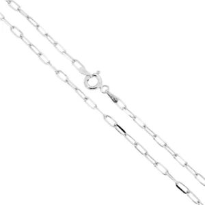 Sterling Silver 2,3 mm Rectangular Chain