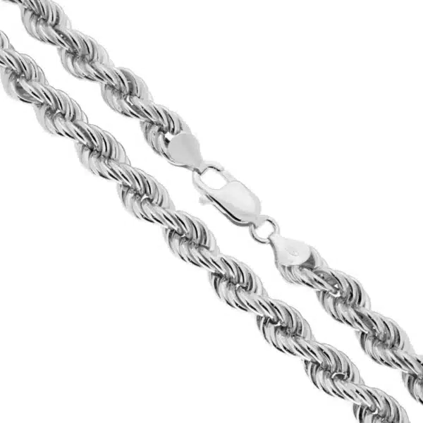 Sterling Silver 8mm Rope Chain