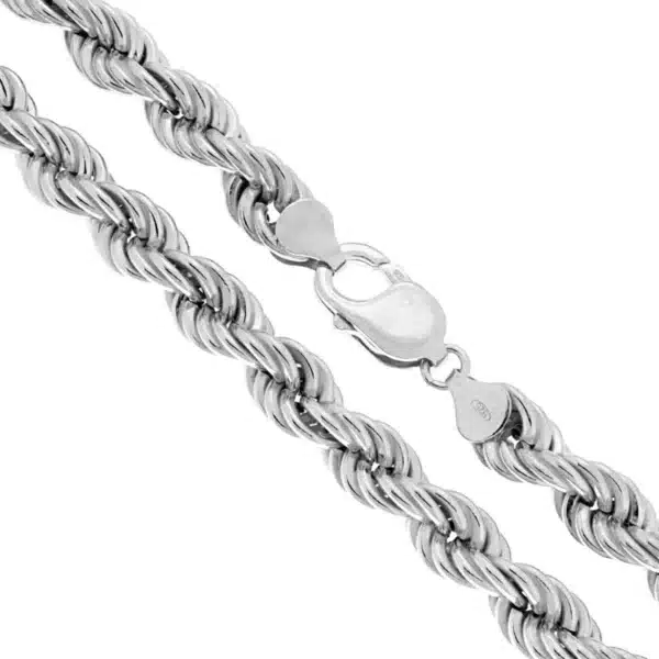 Sterling Silver 9mm Rope Chain