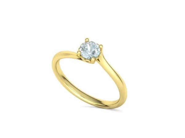 Aria Solitaire Hearts Ring