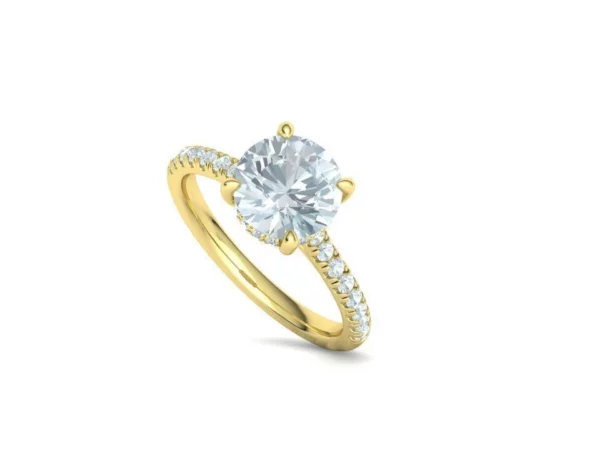 Classic Engagement Ring 4Claw Design 2ct Diamond Stone