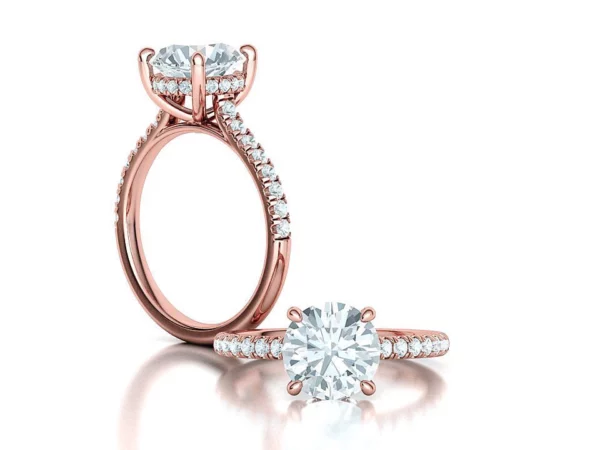 Classic Engagement Ring 4Claw Design 2ct Diamond Stone