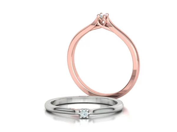 Delicate Solitaire Ring Stone Trellis Ring