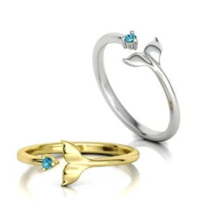 Dolphin Tail Ring Lucky Fish Tail Ring