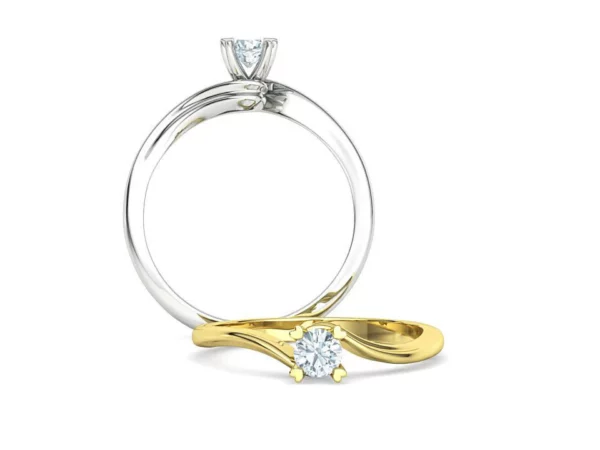 Ella Solitaire Promise Ring Bypass Shank
