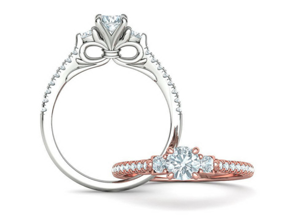 Emma Bow Engagement Ring With Half Carat Stone