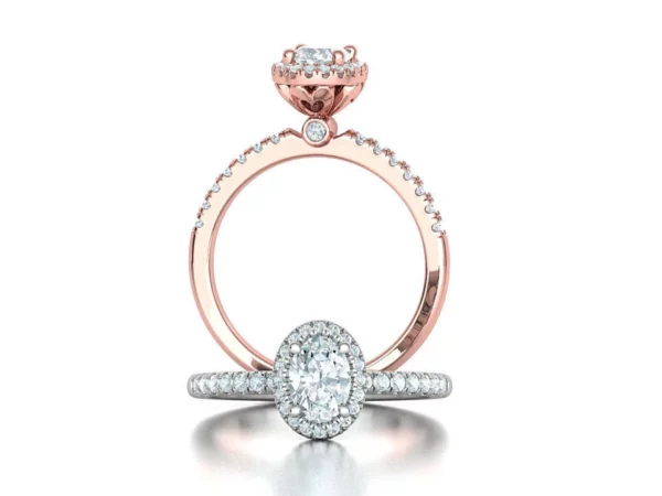 Engagement Oval Halo Ring