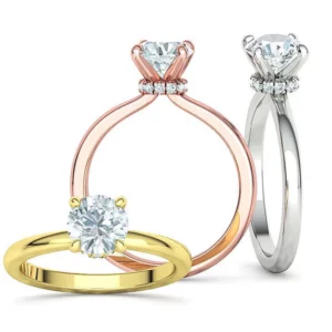 Engagement Ring Under Halo Design Bespoke Ring