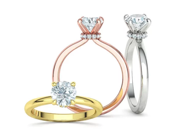 Engagement Ring Under Halo Design Bespoke Ring