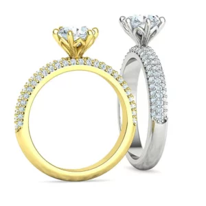 Gianna Engagement 3 Row Diamond Ring