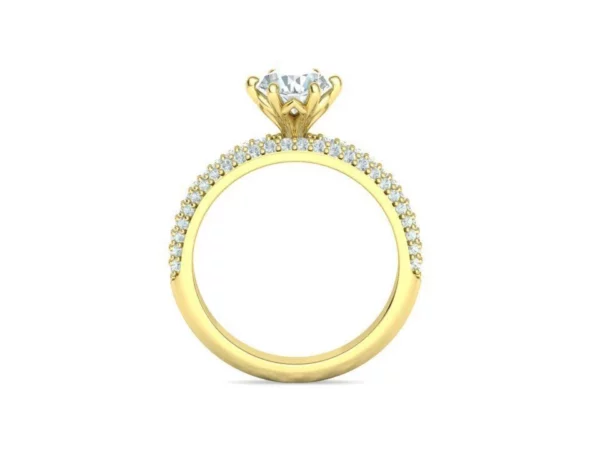 Gianna Engagement 3 Row Diamond Ring