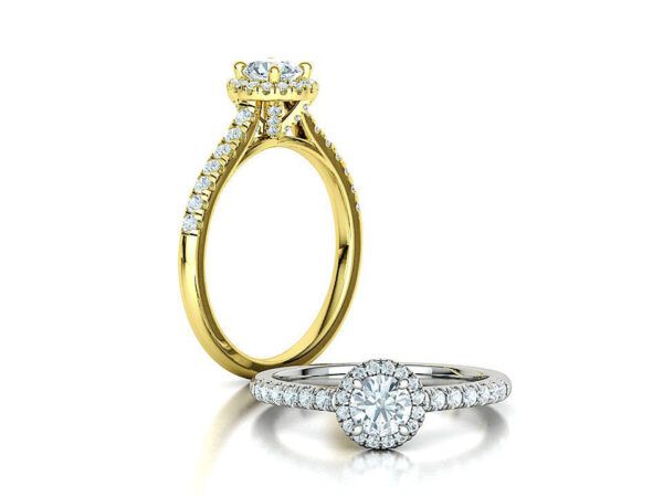 Grace Round Halo Engagement Ring