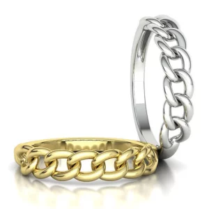 Ladies Chain Cuban Ring Fashion Cuban Ring