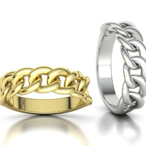 New Cuban Link Chain Ring StackableRing