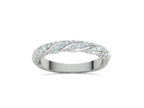Olivia Twisted Diamond Eternity Band Ring