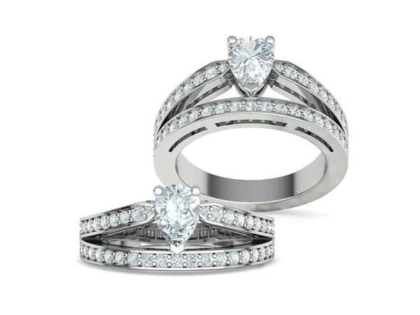 Pear Engagement Ring Tiara Fashion Ring