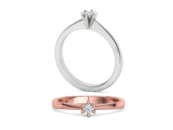 Six Prong Petite Engagement Ring