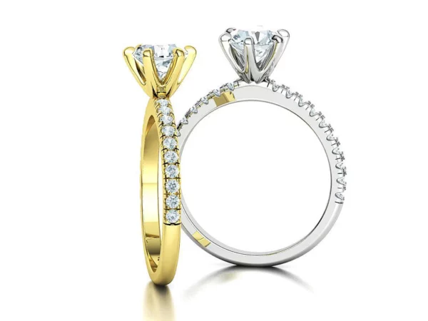 Solitaire Engagement Ring Crown Head Collection