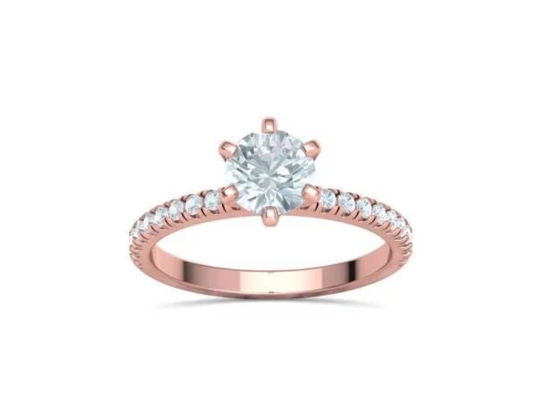 Solitaire Engagement Ring Crown Head Collection