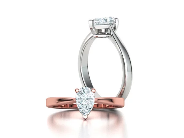 Solitaire Engagement Ring Pear Stone