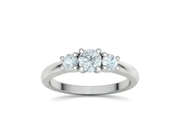 Three Stone Classic Ring Engagement Ring