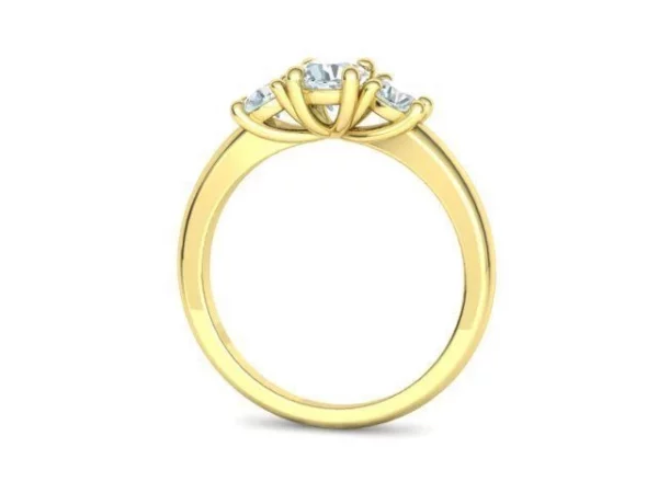 Three Stone Classic Ring Engagement Ring