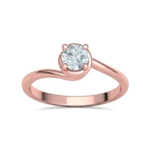 Twisted Solitaire Engagement Ring