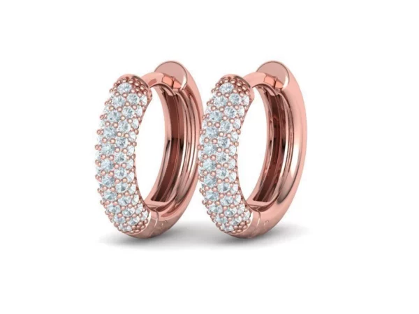 Elegant Diamond Hoop Earrings Round, featuring sparkling diamonds set in a perfect circle, with a radiant shine against a luxurious velvet background.
