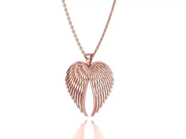 Elegant and personalized Angel Wings Printable Necklace, perfect for adding a unique and meaningful touch to any outfit.