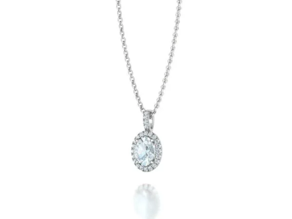 Delicate Small Diamond Round Pendant, featuring a dazzling central diamond in a classic round setting, perfect for adding a touch of elegance.