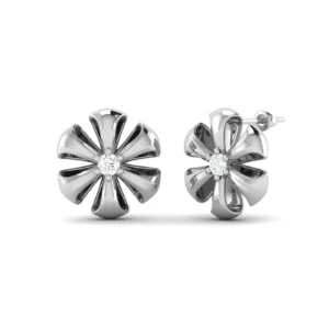Diamond Bow Stud Earrings featuring intricate bow design set with sparkling diamonds, perfect for adding a touch of elegance to any outfit.