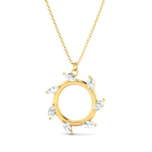 Exquisite Marquise Diamond Pendant on a simple elegant setting, showcasing the unique elongated diamond cut and brilliant shine."