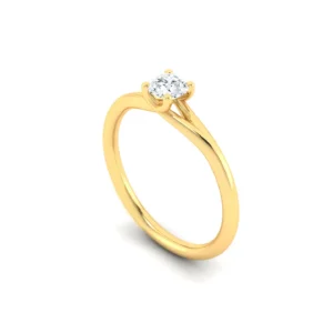 Classic Solitaire Ring featuring a brilliant, solitary gemstone on a polished gold or silver band, exemplifying timeless elegance.